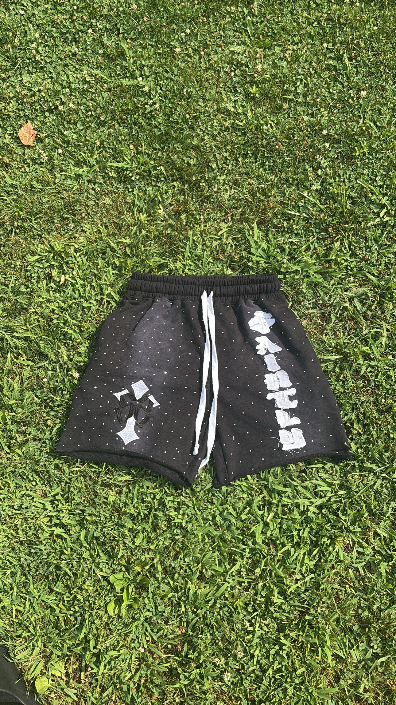 ‘ Charcoal Black ‘ Acid X Rhinestone $horts